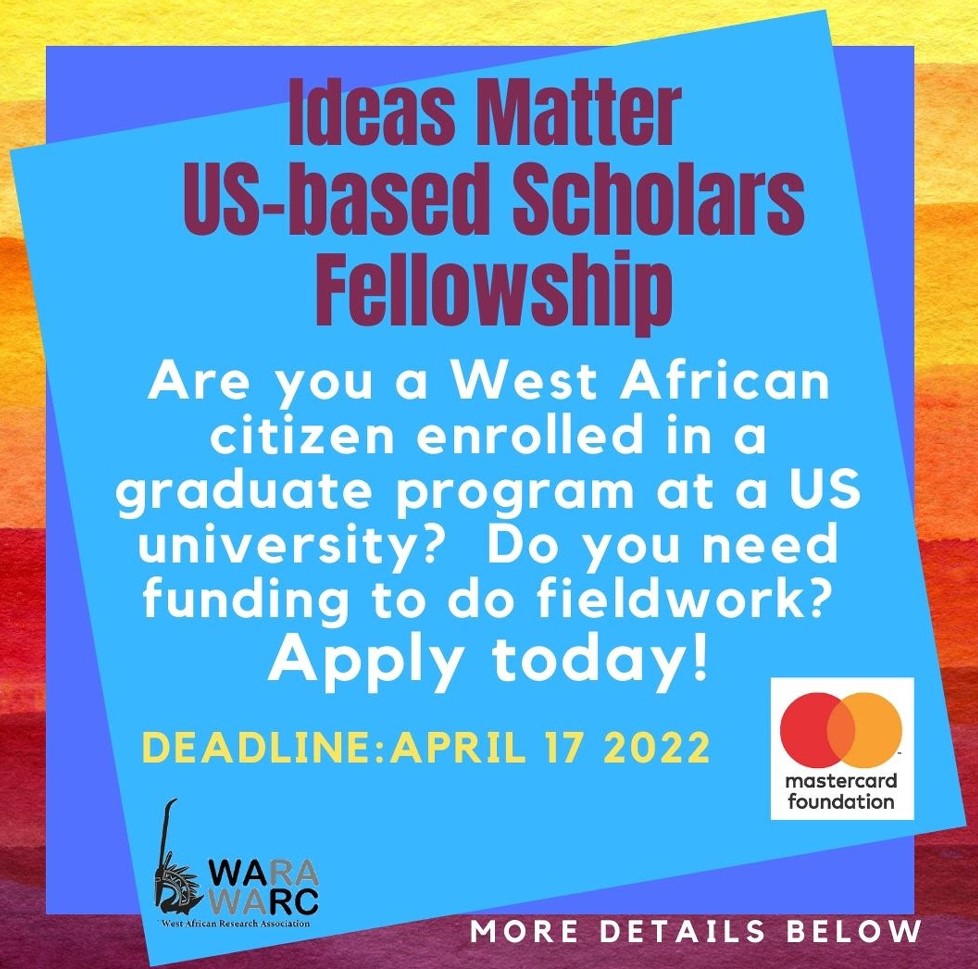 WARA Ideas Matter US-based Scholar Fellowship